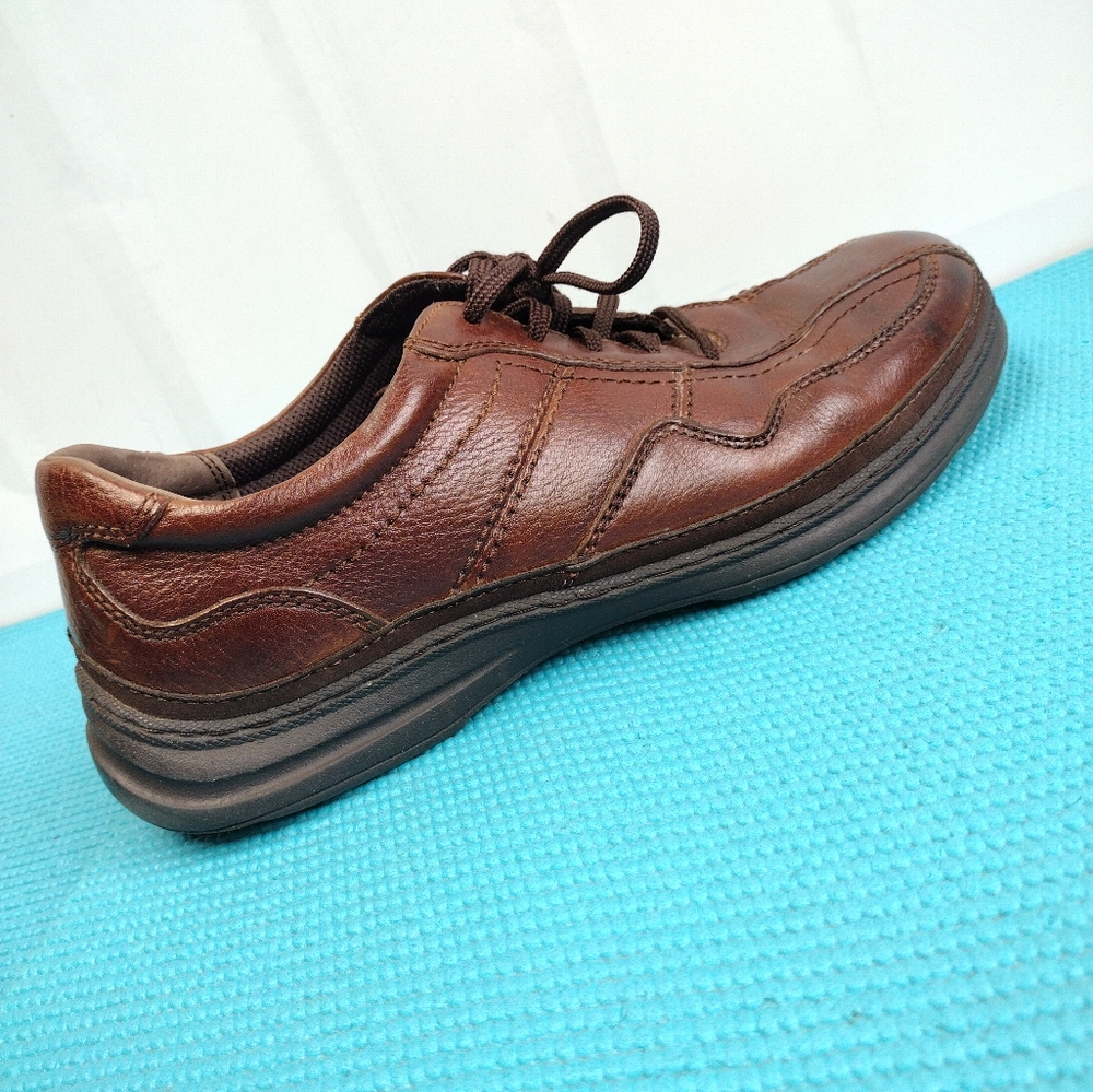 Nunn Bush Mens Brown Leather Shoes Comfort Gell Cushioned 10M